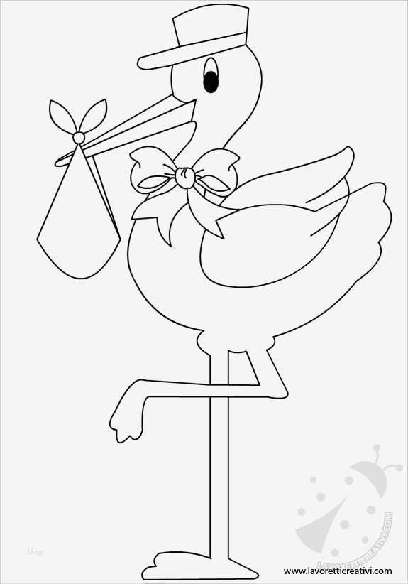 Storch Vorlage Luxus Sagome Cicogna Annuncio Nascita Bambino