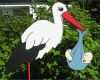 Storch Zur Geburt Vorlage Süß 110 Cm Holz Storch Klapperstorch Geschenk Zur Geburt Mit