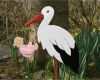 Storch Zur Geburt Vorlage Wunderbar 60cm Storch Aus Holz Mit Baby Oder Zwillingen Incl