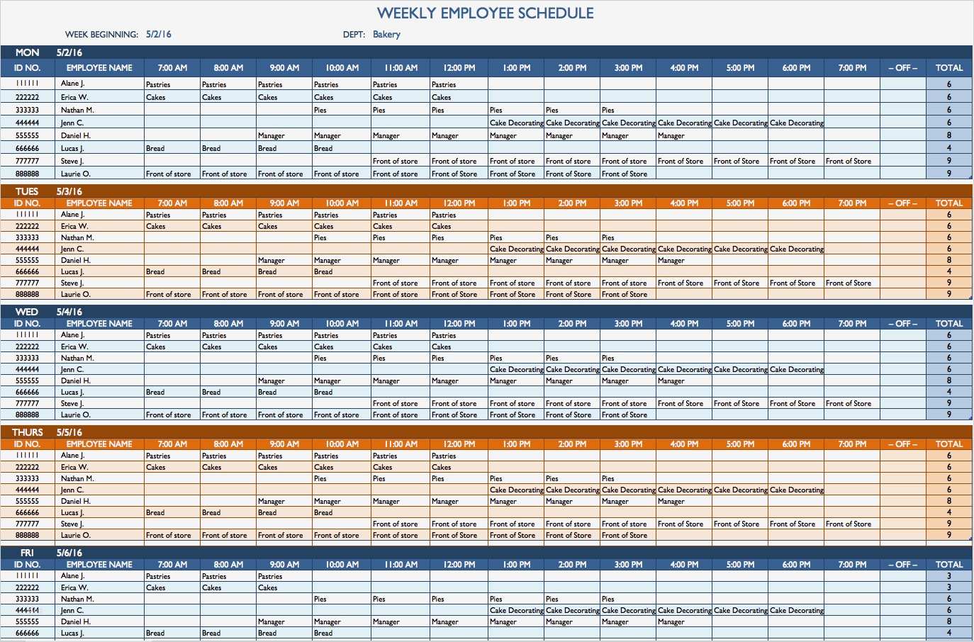 Store Check Vorlage Schönste Free Weekly Schedule Templates for Excel Smartsheet