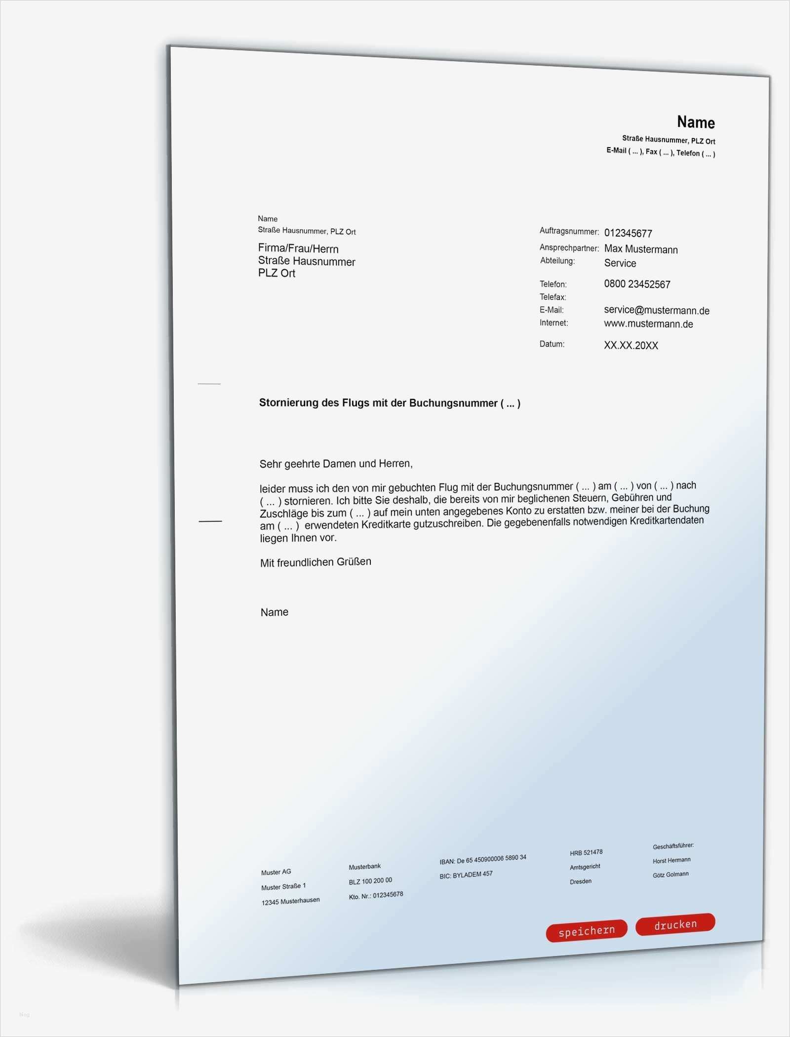 Stornierung Hotel Vorlage Erstaunlich Stornierung Eines Fluges