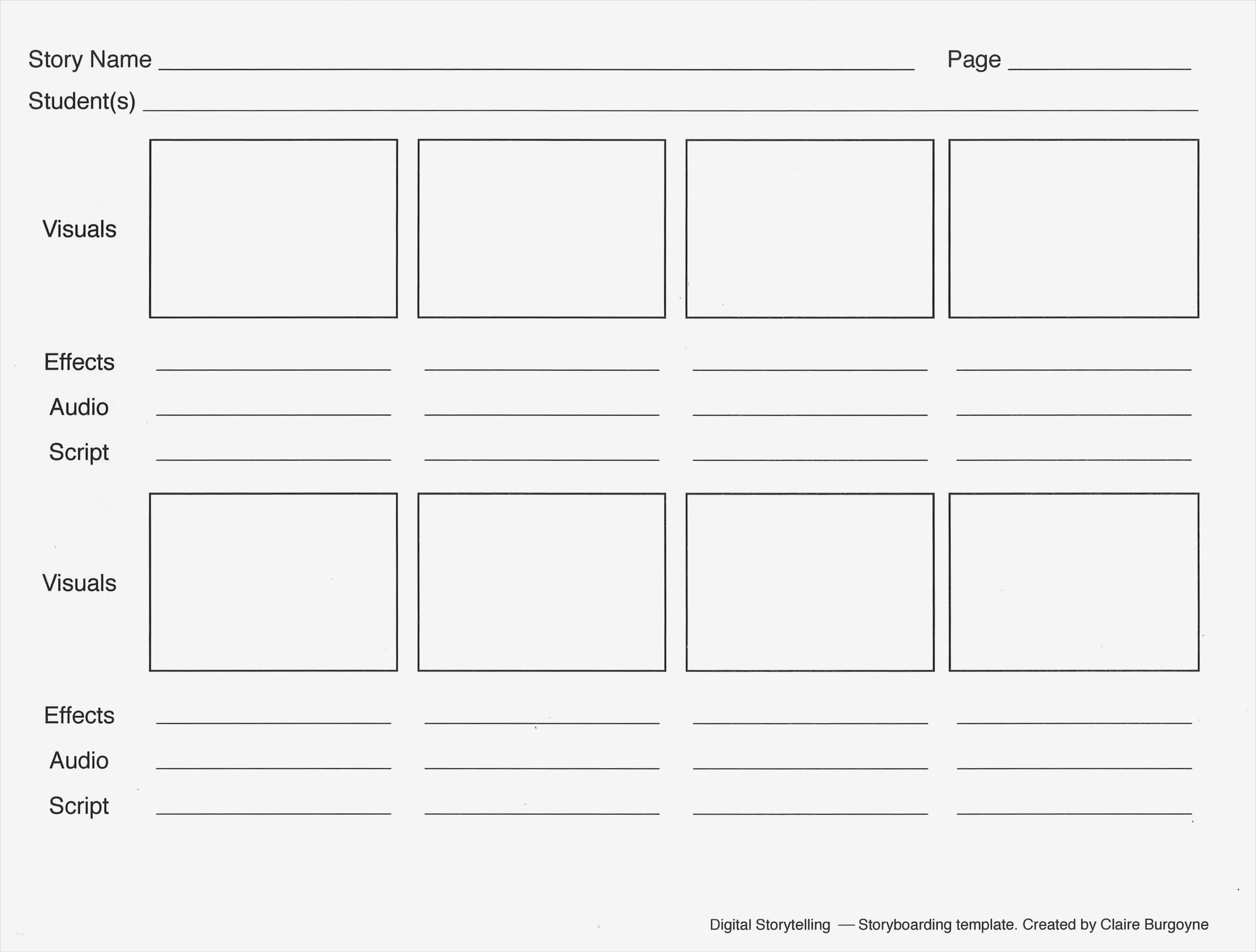 Storyboard Vorlage Best Of Storyboard Template Pdf Print