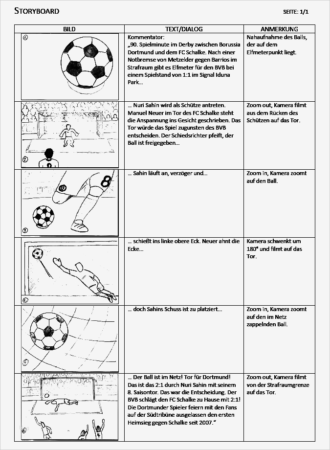 Storyboard Vorlage Word Hübsch Storyboard 1