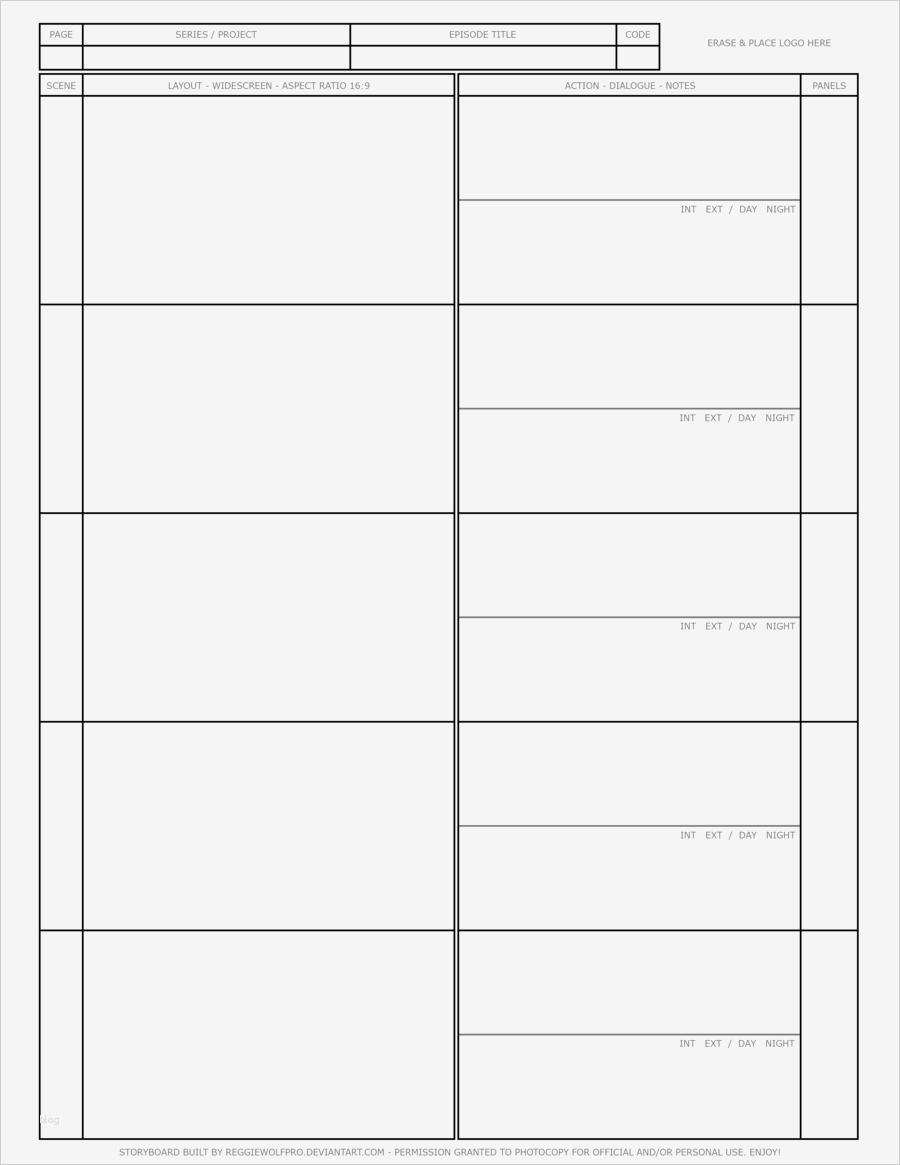 Free Storyboard Template by reggiewolfpro on DeviantArt