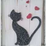 String Art Vorlagen Kostenlos Cool Fadenbilder Naegeln Selber Machen Vorlagen Cat Silhouette