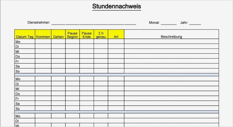 Stundenerfassung Excel Vorlage Best Of Pdf Und Excel Vorlage Für Ihre Zeiterfassung Timr