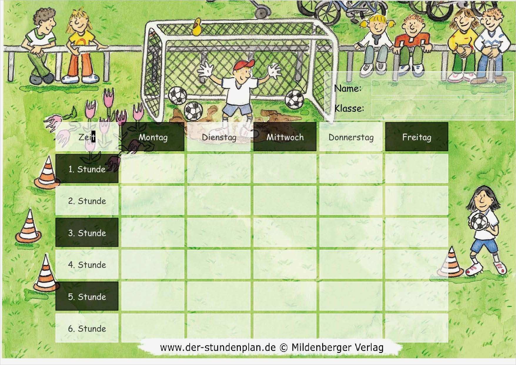 Stundenplan Vorlage Elegant Stundenplan Vorlage Fußball Schule