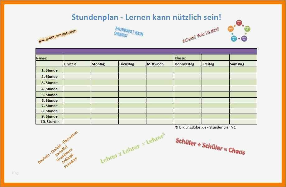 Stundenplan Vorlage Excel Best Of 7 Stundenplan Vorlage Excel