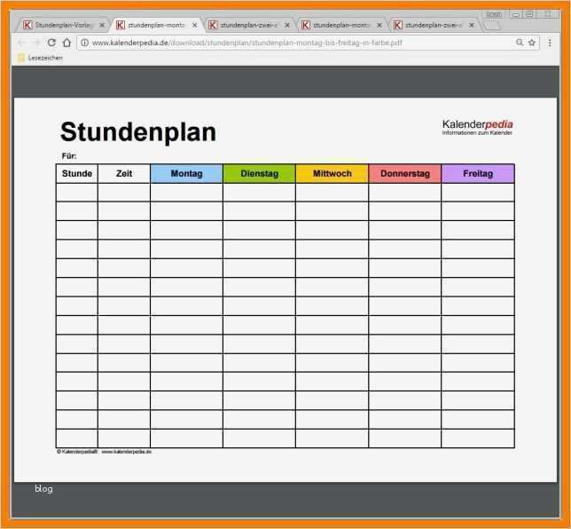 Stundenplan Vorlage Excel Süß 11 Stundenplan Vorlage Word