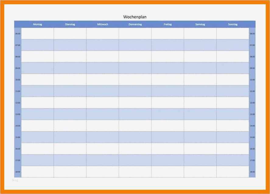 7 stundenplan vorlage excel