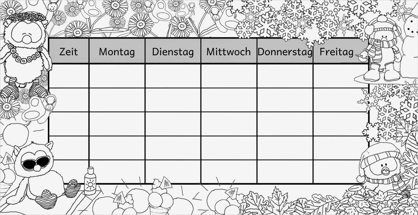 Stundenplan Vorlage Grundschule Erstaunlich Krabbelwiese Stundenplan Mit Egon