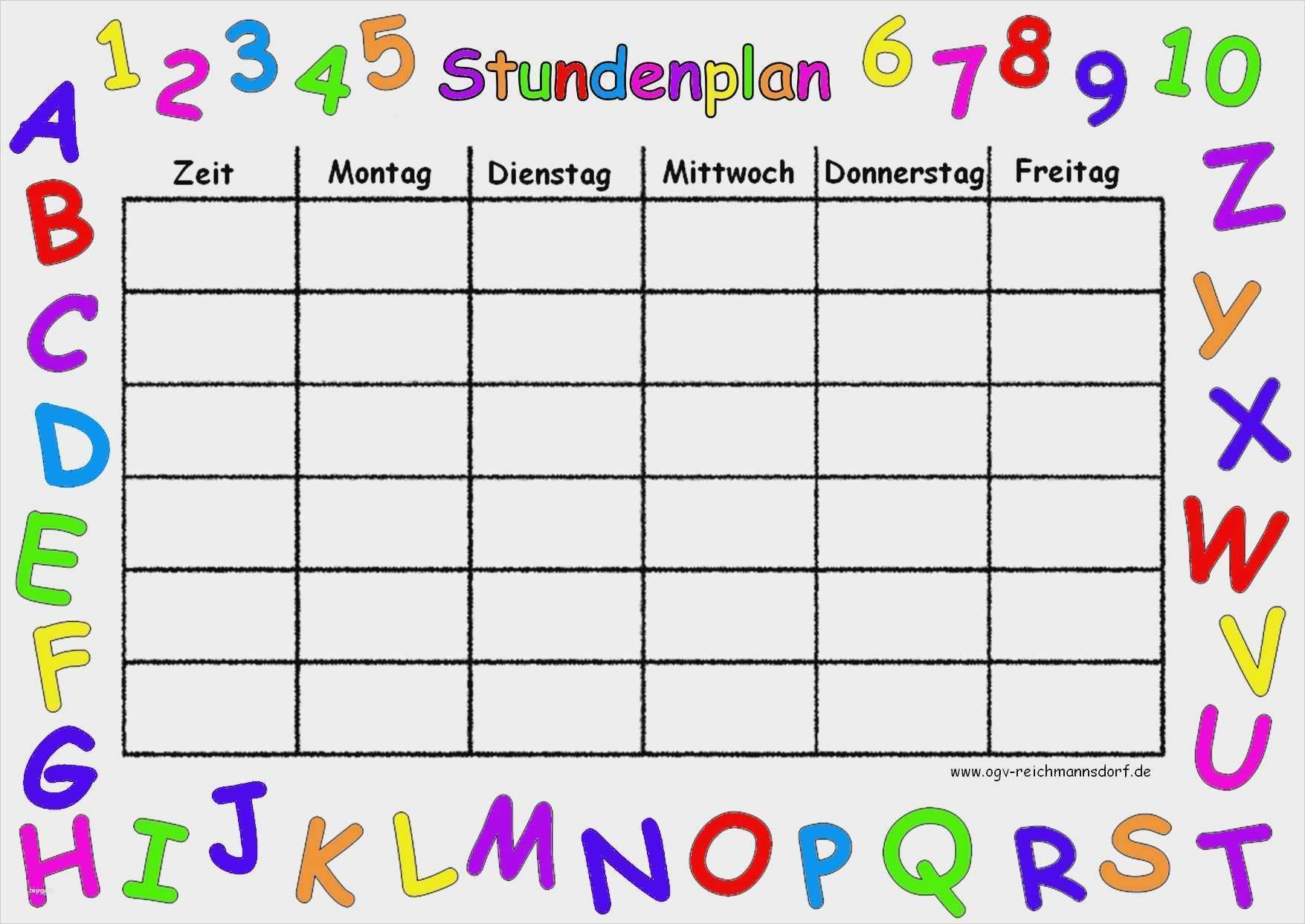 Stundenplan Vorlage Grundschule Schönste Stundenplan Vorlage Grundschule Süß Obst Und