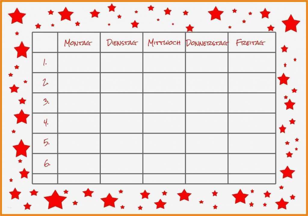 Stundenplan Vorlage Gut 6 Stundenplan Blanko