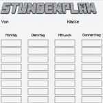 Stundenplan Vorlage Gut Stundenplan Im Minecraft Stil