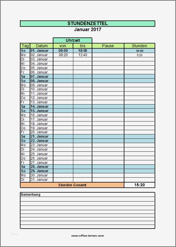 Stundenzettel Excel Vorlage Cool Excel Arbeitszeitnachweis Vorlagen 2017