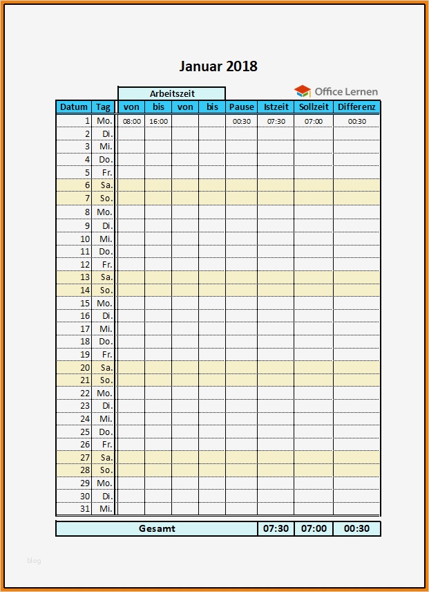 Stundenzettel Vorlage 2017 Pdf Angenehm 8 Stundenzettel Vorlage 2017