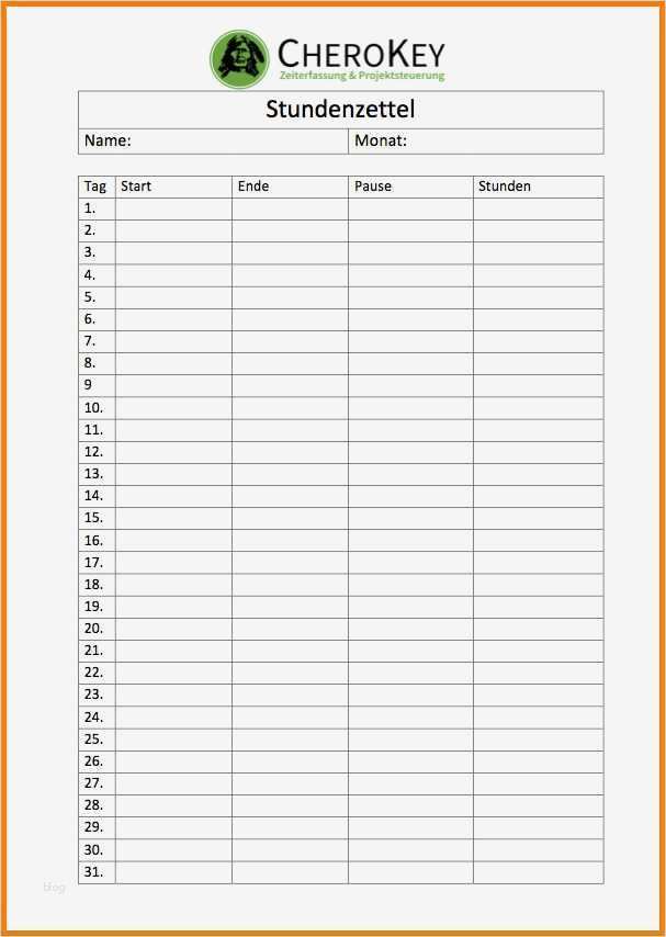 Stundenzettel Vorlage 2018 Genial 13 Stundenzettel Excel