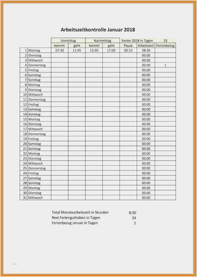 Stundenzettel Vorlage Erstaunlich 10 Stundenzettel Vorlage November
