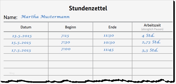 Stundenzettel Vorlage Minijob Angenehm Mindestlohn Aufzeichnungen & Mögliche Pflichten