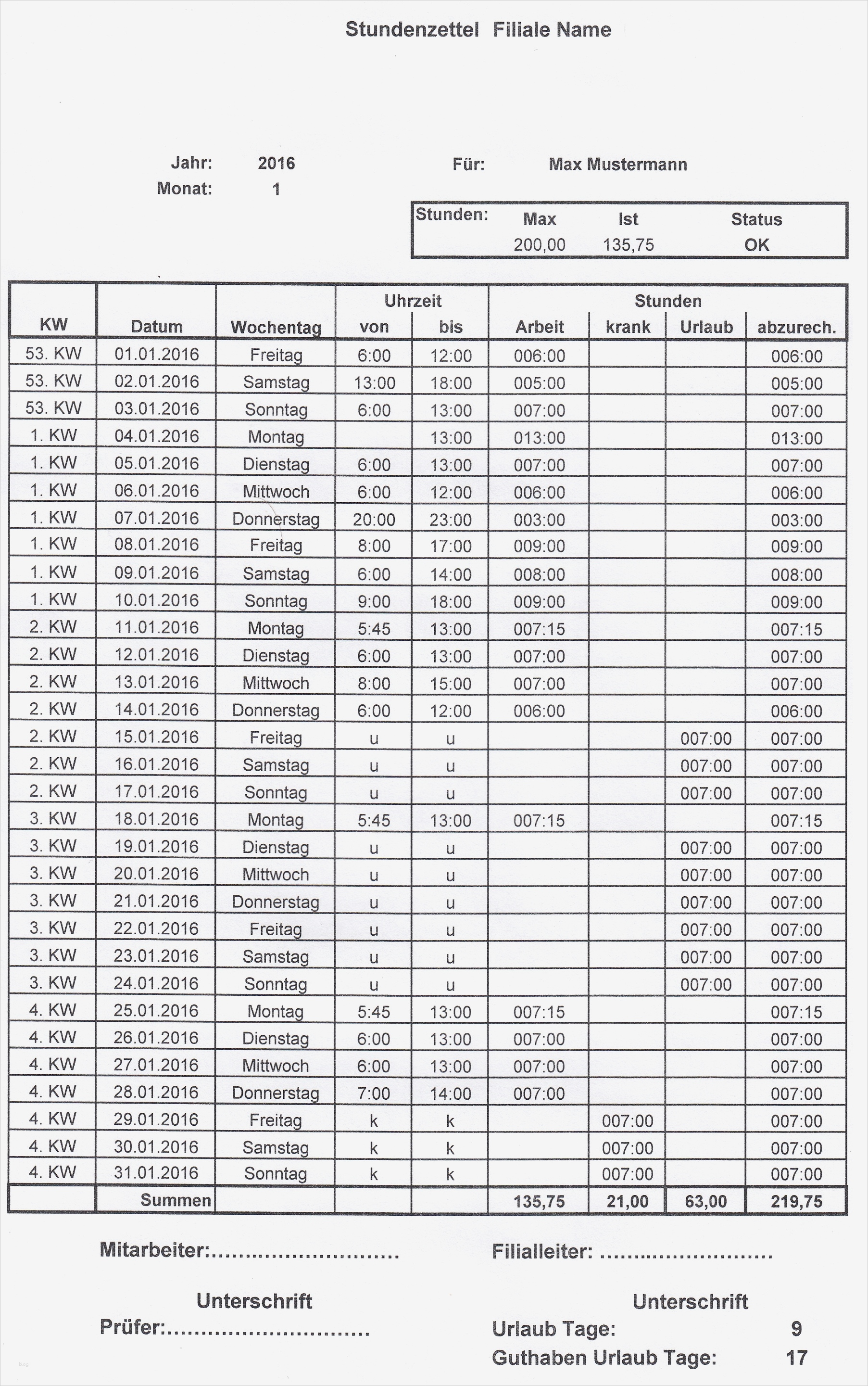 Stundenzettel Vorlage Minijob Genial Stundenzettel Vorlage Der Интерет Аптека Купить виагру