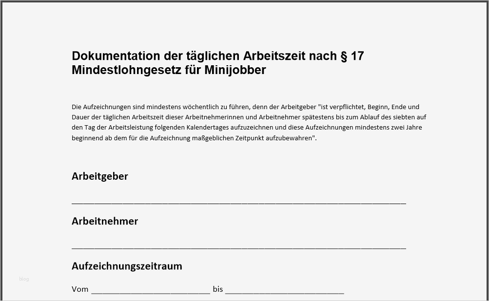 Stundenzettel Vorlage Minijob Neu Download Stundenzettel Minijob Word Pdf
