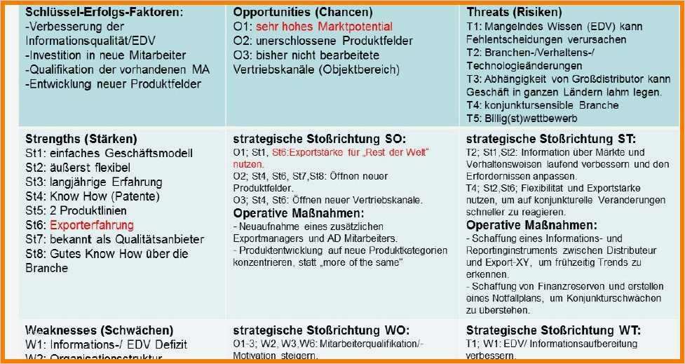 Swot Analyse Vorlage Elegant 8 Swot Matrix Beispiel