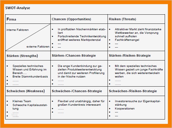 Swot Analyse Vorlage Luxus 10 Swot Analyse Beispiel