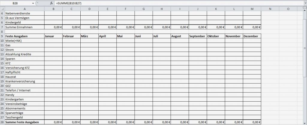 T Konten Vorlage Excel Erstaunlich Haushaltbuch – Excel Vorlage