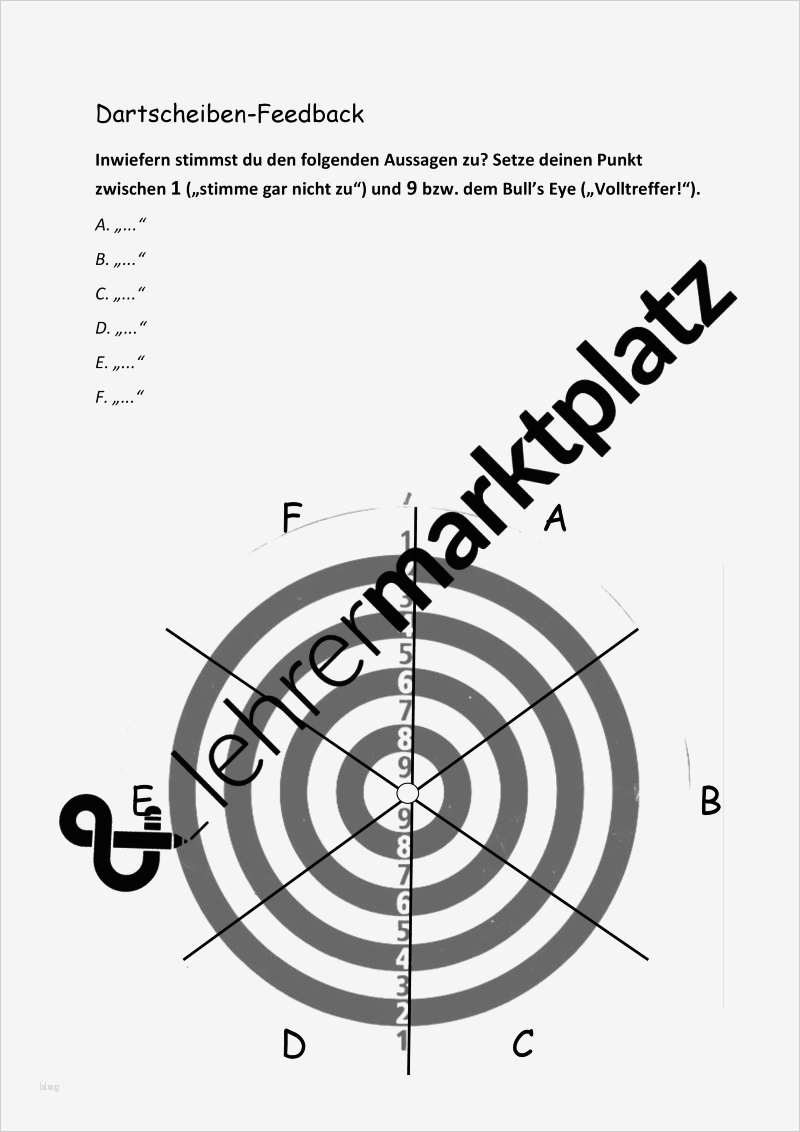 T Konten Vorlage Word Inspiration Flexibel Dartscheiben Feedback Vorlage Word Datei