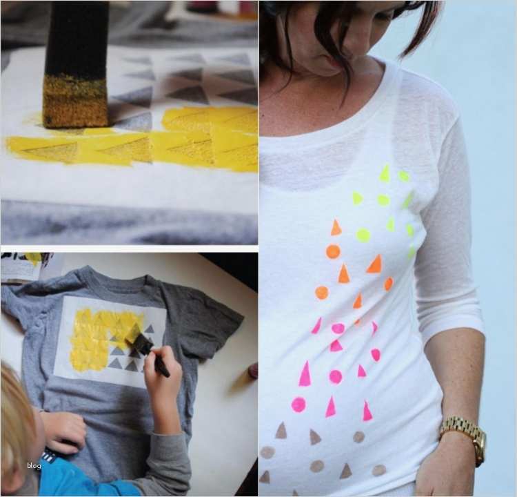 61 Erstaunlich T Shirt Bemalen Mit Kindern Vorlagen Vorräte 2 T Shirt selbst bemalen mit Textilfarbe 22 kreative Ideen