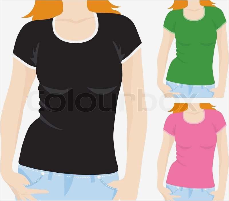 T Shirt Vorlage Fabelhaft Frauen T Shirt Vorlage Vector Vektorgrafik