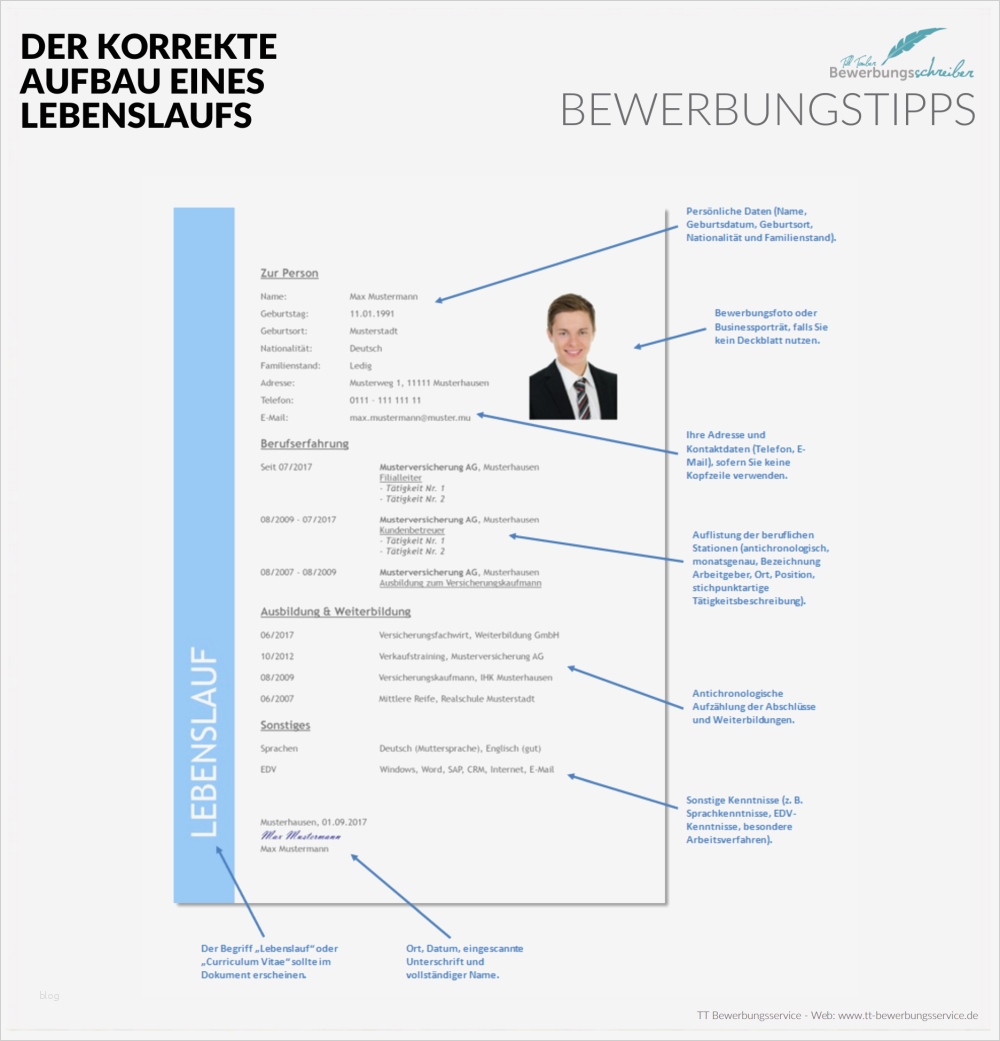 Tabellarischer Lebenslauf Ohne Foto Vorlage Elegant Tabellarischer Lebenslauf Teil Der Professionellen