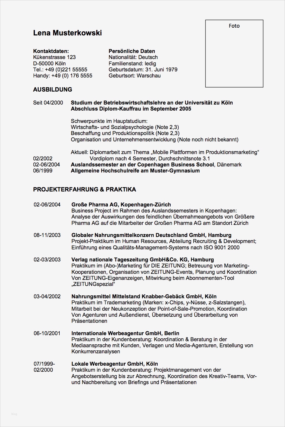 Tabellarischer Lebenslauf Stipendium Vorlage Angenehm Bewerbung Einer Absolventin