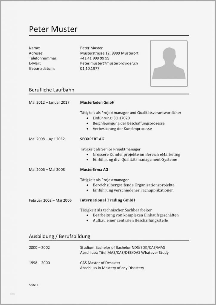 Tabellarischer Lebenslauf Vorlage Kostenlos Download Großartig Lebenslauf Vorlagen &amp; Muster Kostenlose Word Vorlage