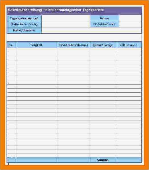 Tabellarischer Tagesbericht Praktikum Vorlage Genial 13 Tagesberichte Vorlage