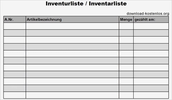 Tabellen Vorlagen Kostenlos Inspiration Download Inventurliste Pdf Kostenlos Zum Ausdrucken