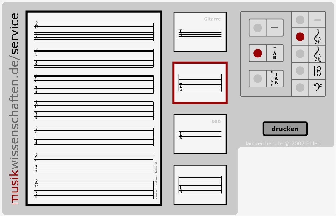 Tabulatur Gitarre Vorlage Bewundernswert Notenblatt Und Tabulatur Drucker Online
