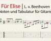 Tabulatur Gitarre Vorlage Erstaunlich Für Elise