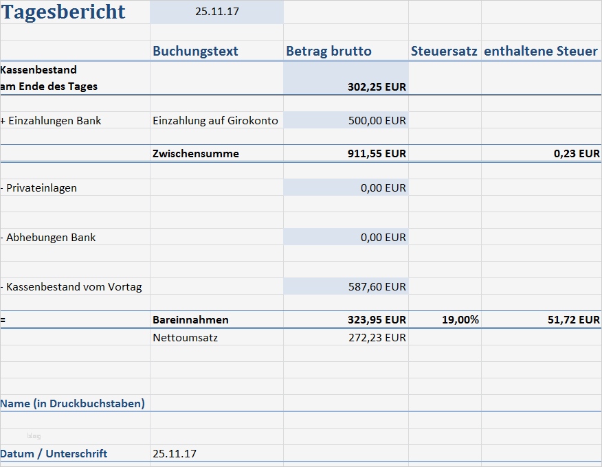 Tagesbericht Vorlage Kostenlos Schönste Das ordnungsgemäße Kassenbuch so Geht S
