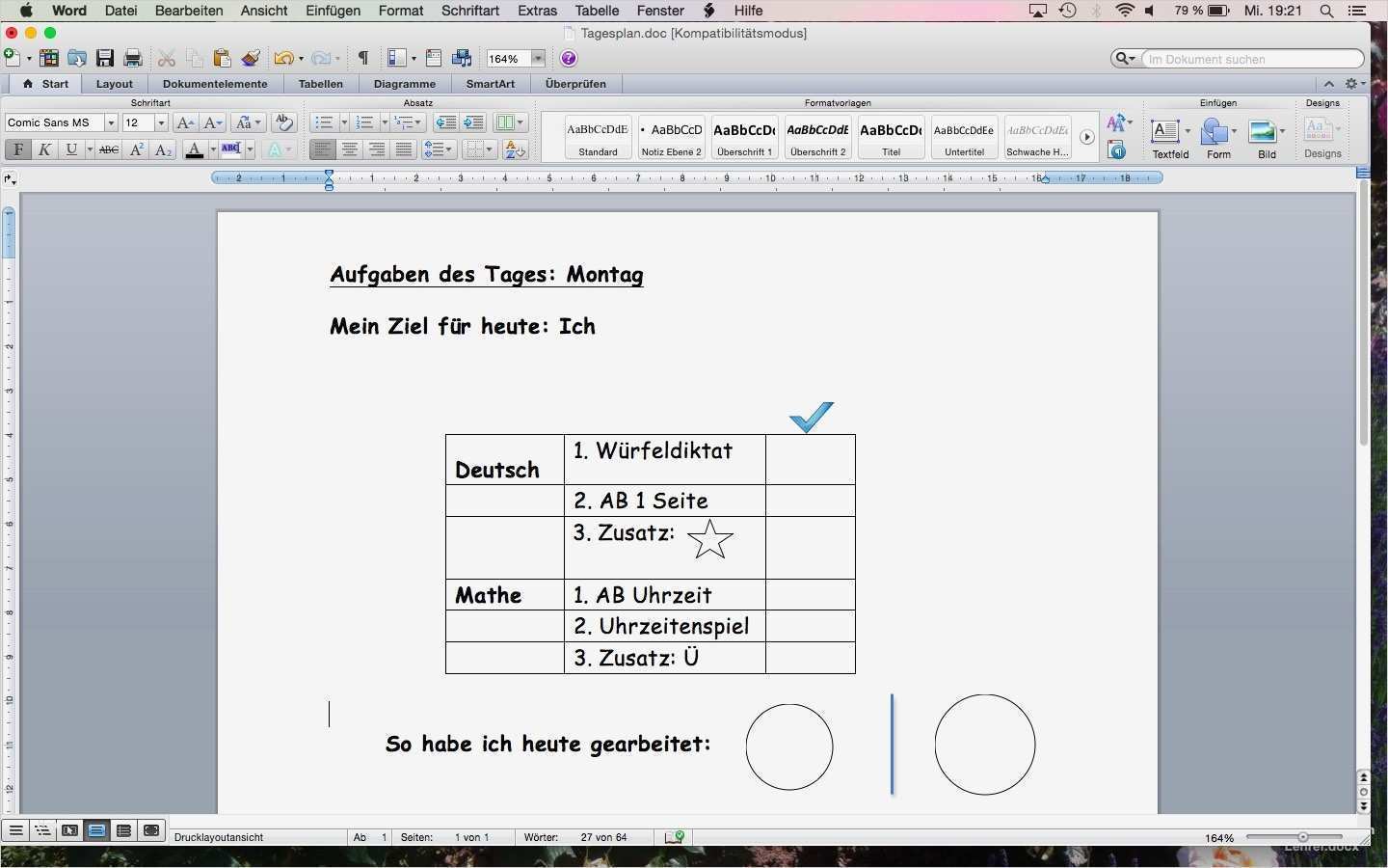 Tagesplan Vorlage Grundschule Wunderbar Selbstorganisiertes Lernen In Kl 1 Zielformulierung