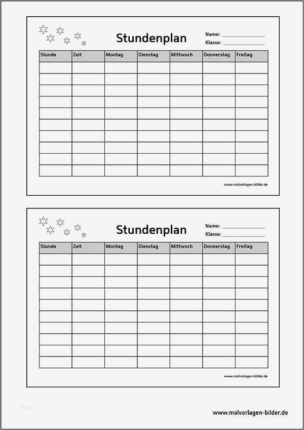 Tagesplaner Vorlage Cool Stundenplan Vorlage Zum Ausdrucken