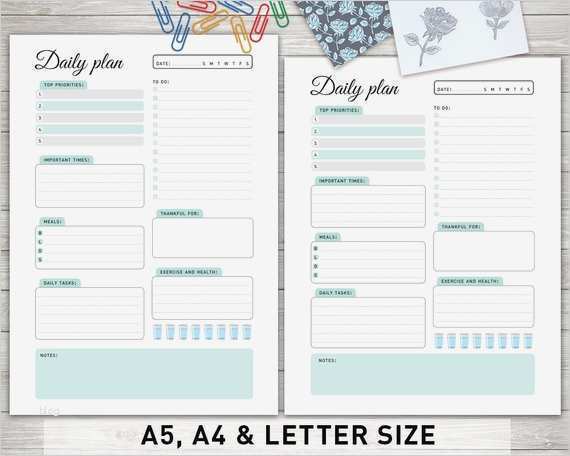 Tagesplaner Vorlage Hübsch Tägliche Planer Einsätze Tagesplaner Zum