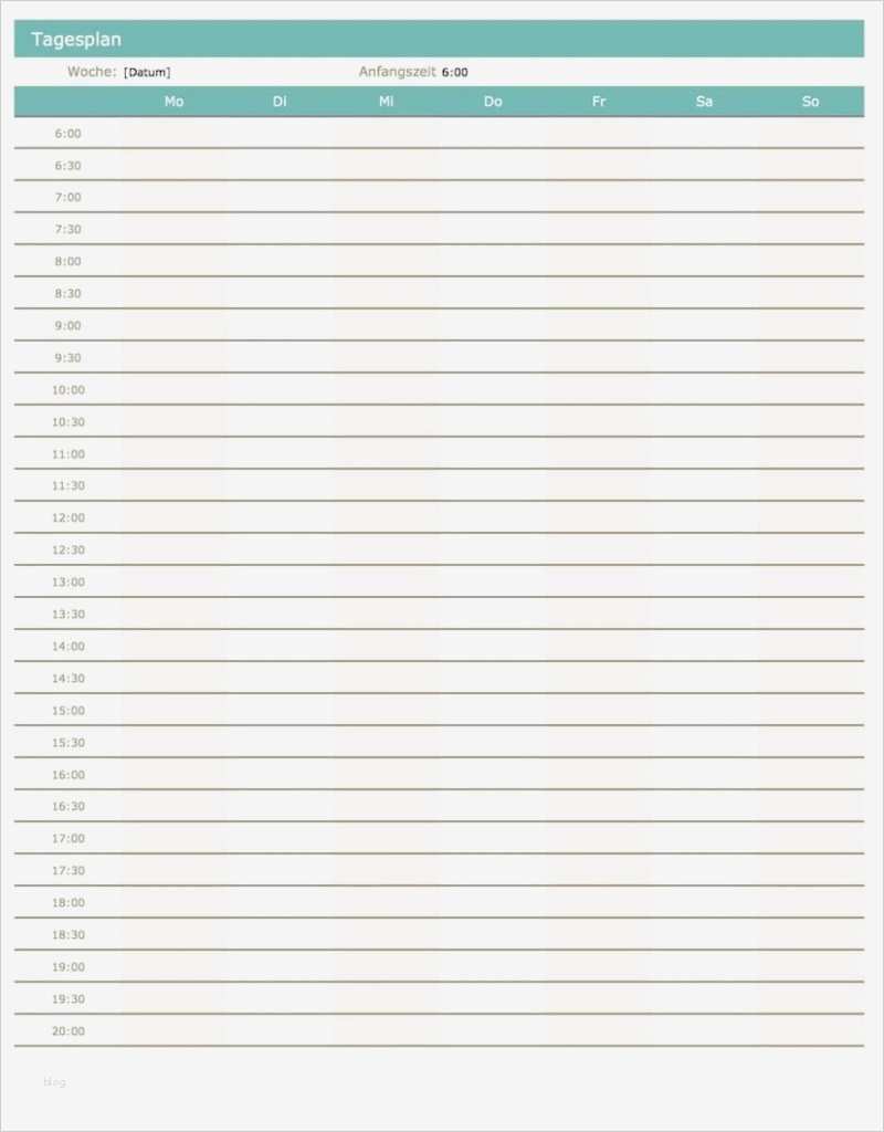 Tagesplaner Vorlage Kostenlos Elegant Wochenplan Und Tagesplaner Vorlage – Vorlage Muster