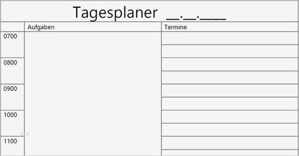 Tagesplaner Vorlage Wunderbar Aufgaben Und Termine Als Tagesplaner In Einer Vorlage