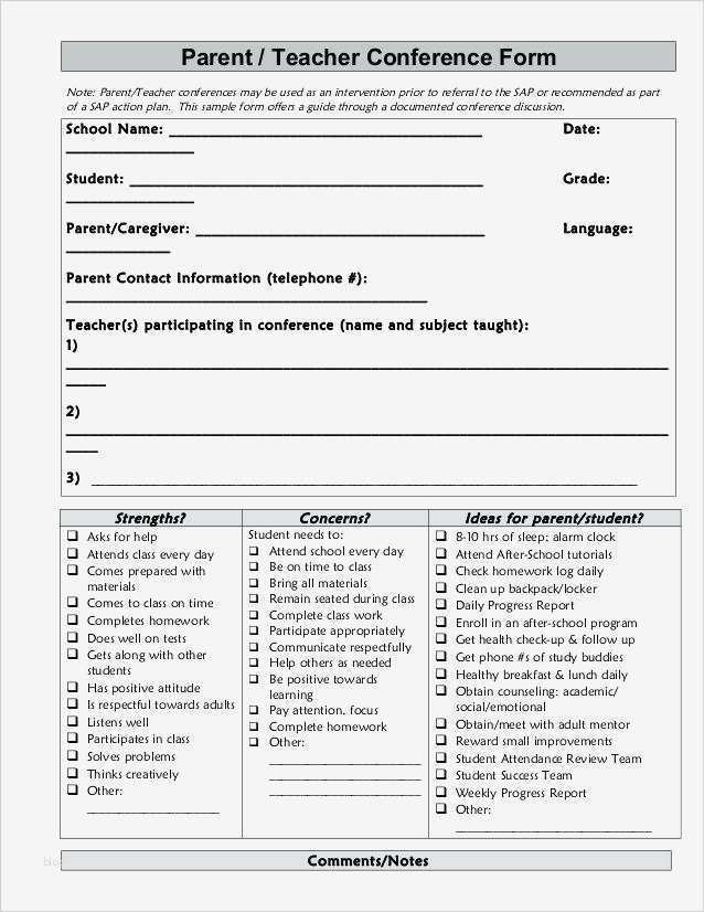 Talkline Kündigung Vorlage Word Cool Parent Teacher Meeting Report Template Free Template Design