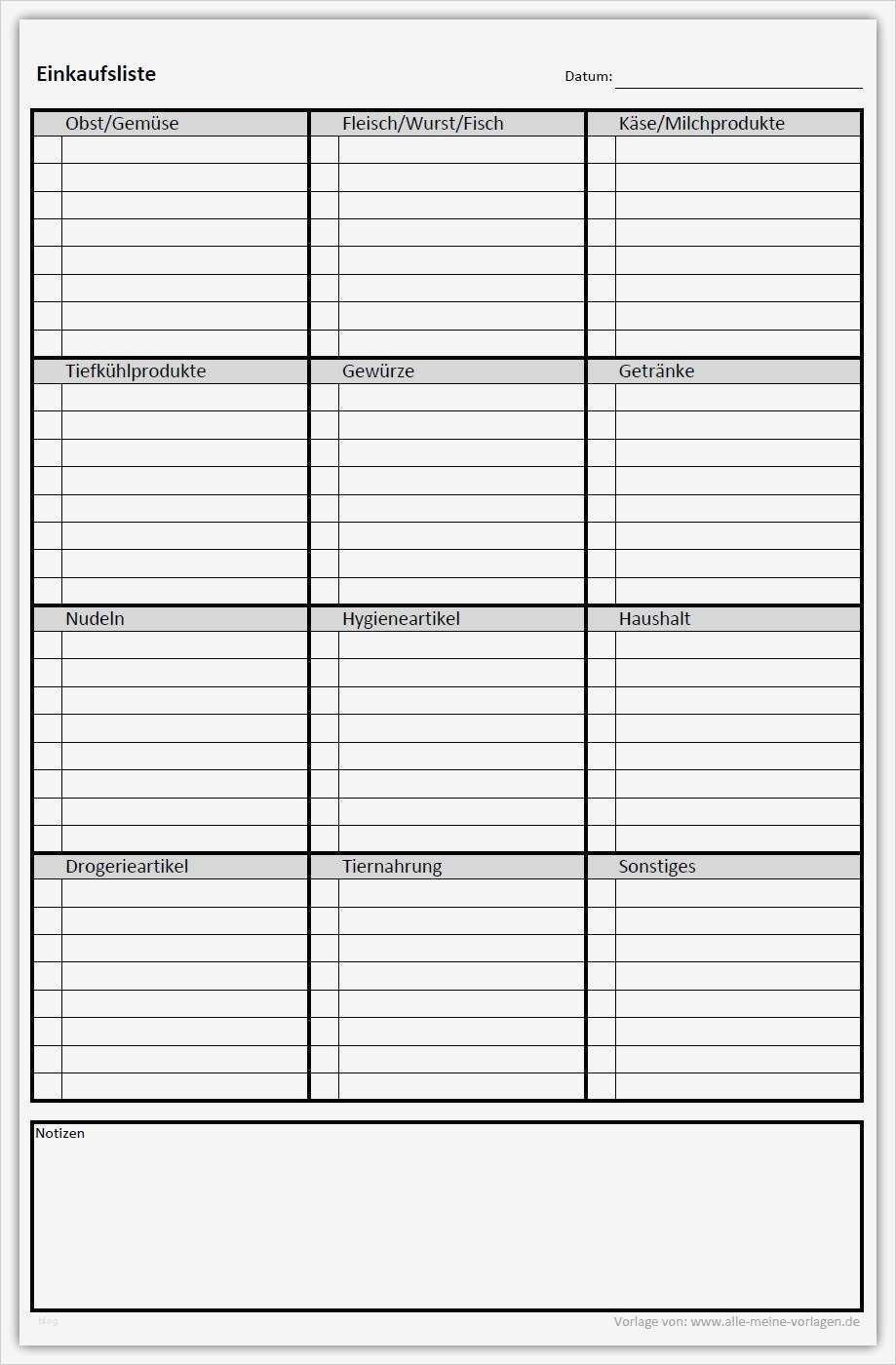 Tankliste Excel Vorlage Bewundernswert Einkaufsliste