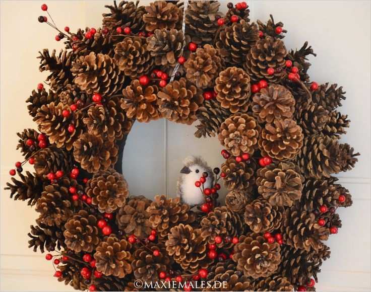 Tannenzapfen Basteln Vorlagen Best Of Türkranz Aus Tannenzapfen Basteln Mit Kindern