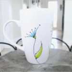 Tassen Bemalen Mit Kindern Vorlagen Gut Kaffee Tee Tasse Mit Wildblumen Feld Blumen Krug Hand Bemalt