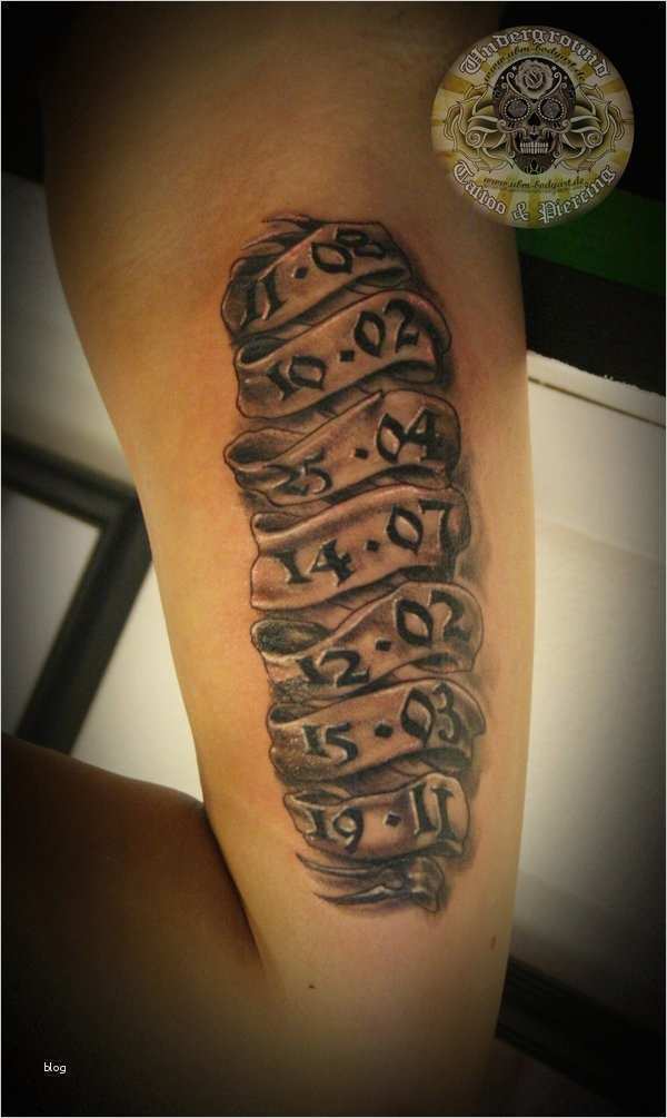 Tattoo Banderole Vorlagen Elegant Family Dates Banderole Arm Tat by 2face Tattoo On Deviantart