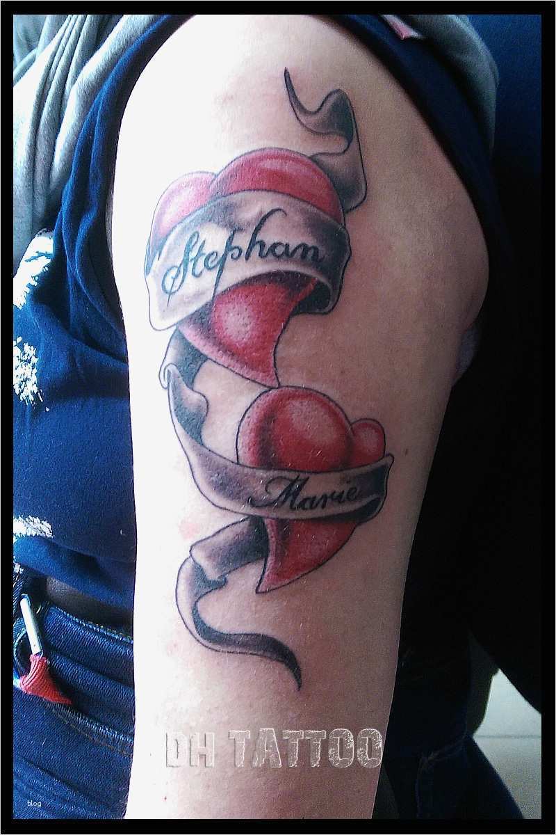 Old school Herzen Banderolen Tattoos Tattoo